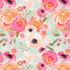Indy Bloom Fabric - Watercolour Floral - Blush Blue 103