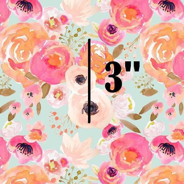 Indy Bloom Fabric Watercolour Floral Blush Blue 103 – custom printed pre-order fabric Australia | Fabric by Missy Rose