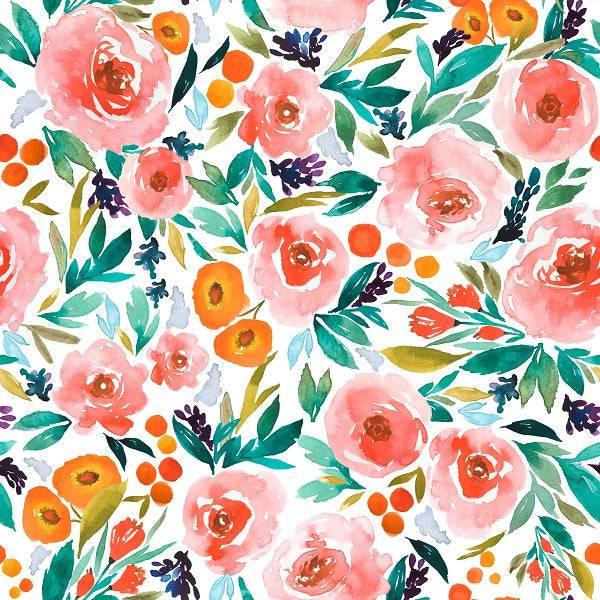 IB Watercolour Floral - Bright Blossom Berry 91 - Fabric by Missy Rose Pre-Order