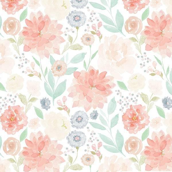 Indy Bloom Fabric Watercolour Floral Darling Dahlia 08 – premium custom printed fabric for sewing | Fabric by Missy Rose