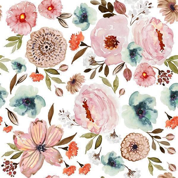 Indy Bloom Fabric Watercolour Floral Falling for you 51 – Australian custom printed fabric pre-order | Fabric by Missy Rose