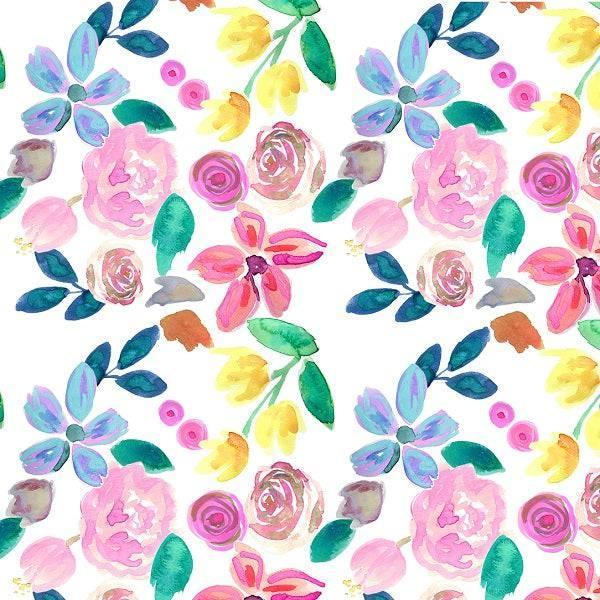 Indy Bloom Fabric Watercolour Floral Flamingo Party 34 – custom printed pre-order fabric Australia | Fabric by Missy Rose