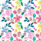 Indy Bloom Fabric - Watercolour Floral - Flamingo Party 34