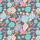 Indy Bloom Fabric - Watercolour Floral - Grey Hanna 19