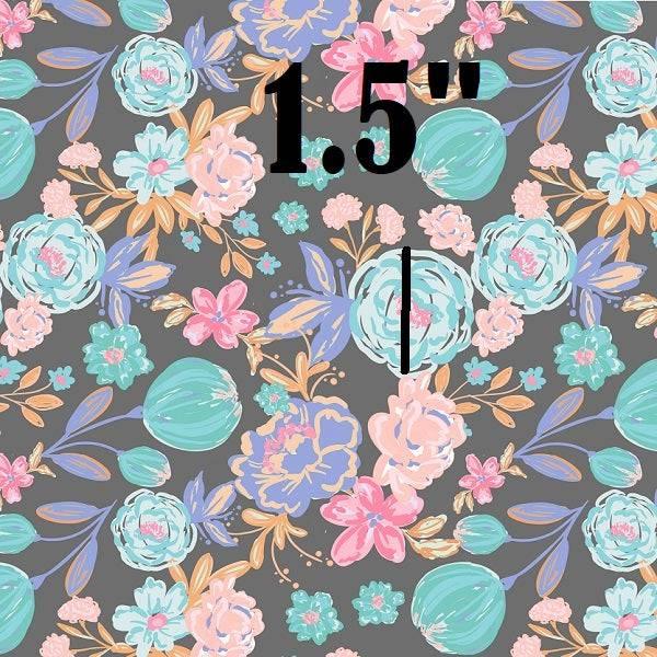 IB Watercolour Floral - Grey Hanna 19 - Fabric by Missy Rose Pre-Order