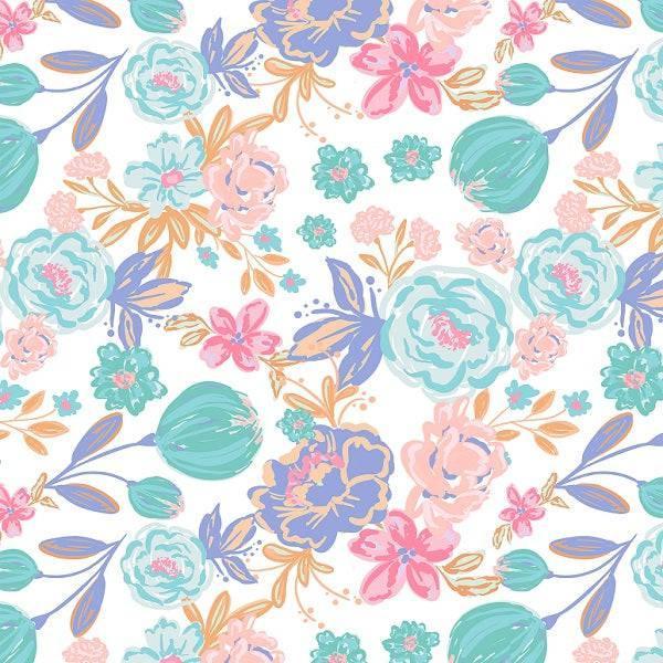 Indy Bloom Fabric Watercolour Floral Hanna 18 – premium custom printed fabric for sewing | Fabric by Missy Rose