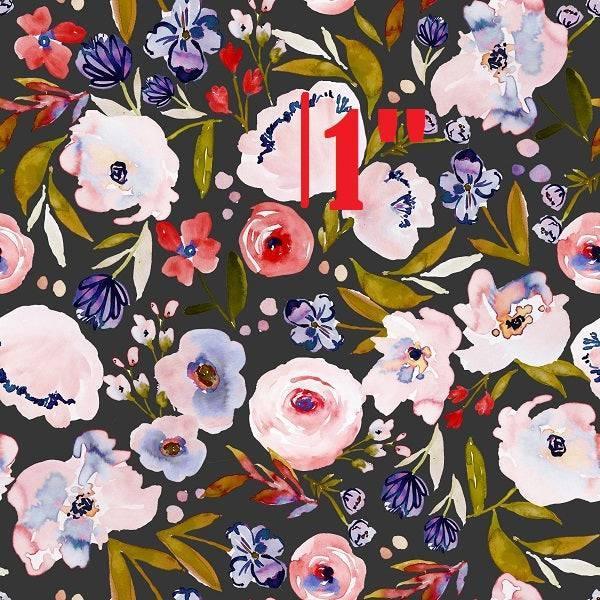 Indy Bloom Fabric Watercolour Floral Harriet Dark 66 – made-to-order custom fabric by the metre | Fabric by Missy Rose