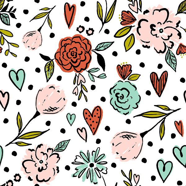 Load image into Gallery viewer, IB Watercolour Floral - Heart Floral 28 - Fabric by Missy Rose Pre-Order
