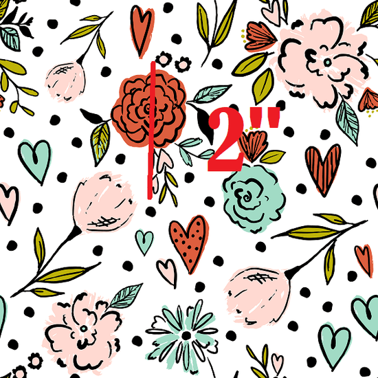 Load image into Gallery viewer, IB Watercolour Floral - Heart Floral 28 - Fabric by Missy Rose Pre-Order
