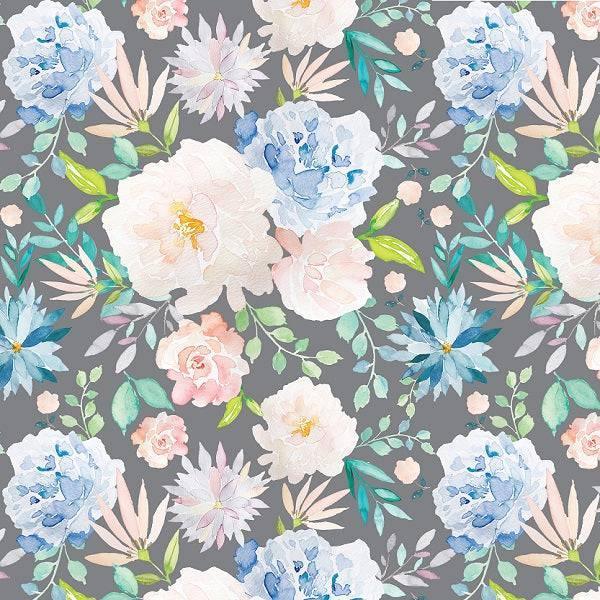 Indy Bloom Fabric Watercolour Floral Jasper Bloom 05 – custom printed pre-order fabric Australia | Fabric by Missy Rose