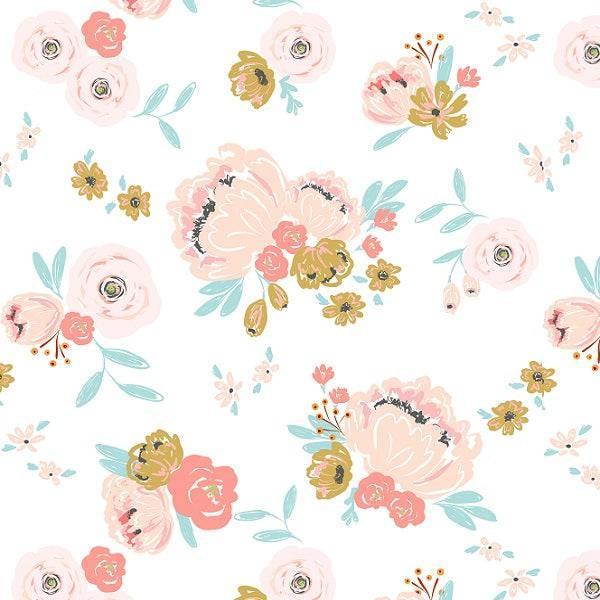 Indy Bloom Fabric Watercolour Floral Lanie 14 – pre-order designer fabric Australia | Fabric by Missy Rose