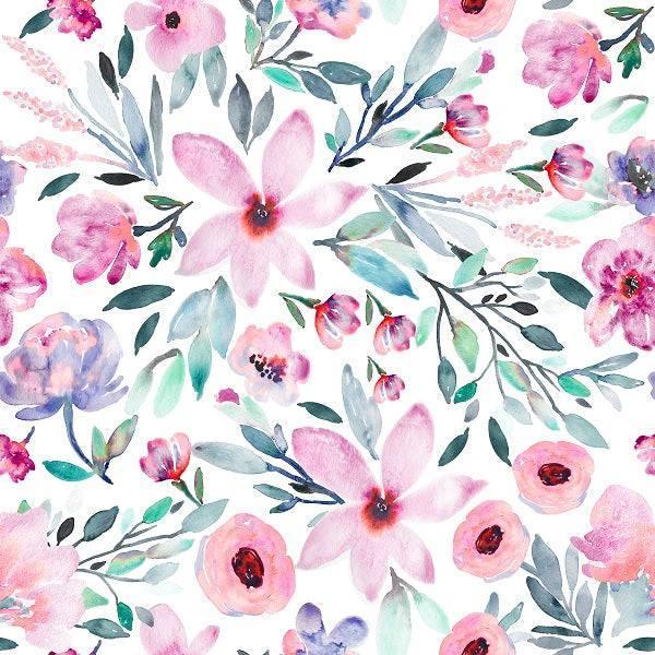 Indy Bloom Fabric Watercolour Floral Mae 94 – premium custom printed fabric for sewing | Fabric by Missy Rose