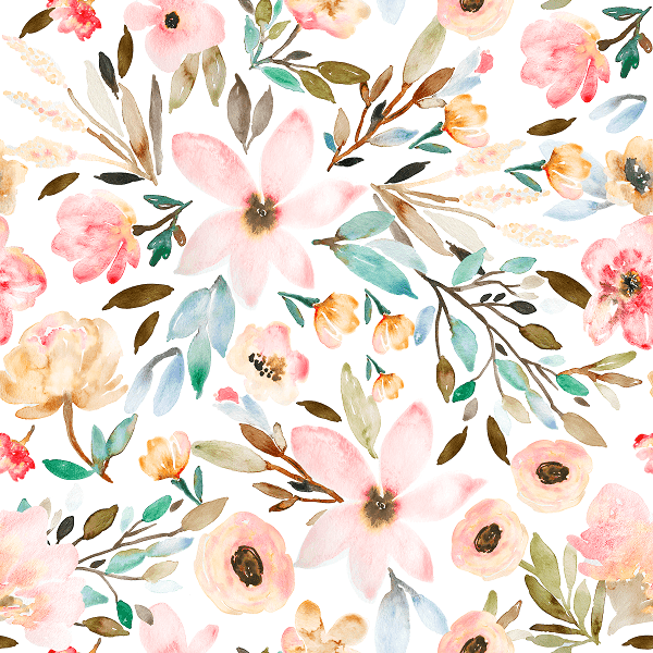 Indy Bloom Fabric Watercolour Floral Mae Pastel 96 – made-to-order custom fabric by the metre | Fabric by Missy Rose