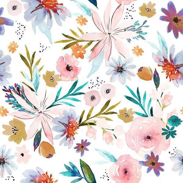 Indy Bloom Fabric Watercolour Floral Mermaid Wishes 52 – made-to-order custom fabric by the metre | Fabric by Missy Rose