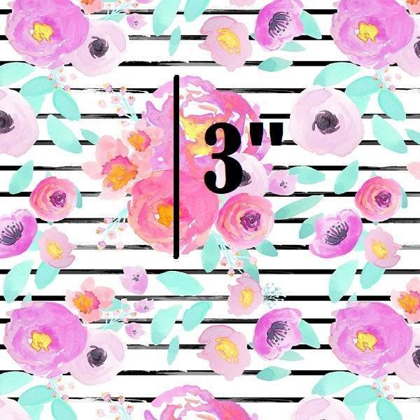 Indy Bloom Fabric Watercolour Floral Neon Zebra 57 – premium custom printed fabric for sewing | Fabric by Missy Rose