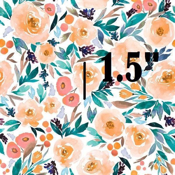Indy Bloom Fabric Watercolour Floral Orange Berry 80 – made-to-order custom fabric by the metre | Fabric by Missy Rose