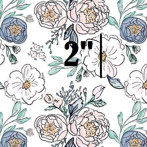 Indy Bloom Fabric Watercolour Floral Periwinkle Rose 06 – premium custom printed fabric for sewing | Fabric by Missy Rose