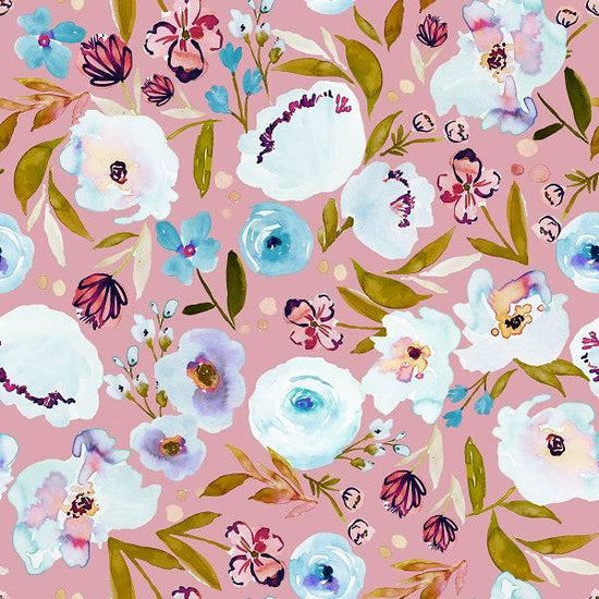 IB Watercolour Floral - Pink Harriet 67 - Fabric by Missy Rose Pre-Order