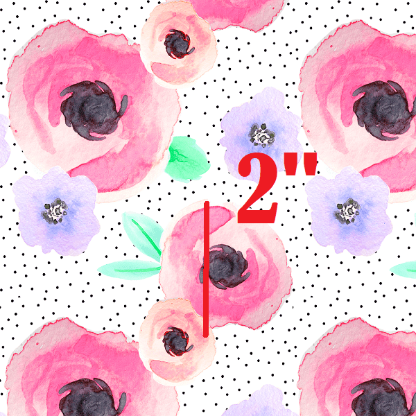 Indy Bloom Fabric Watercolour Floral Polka Pink 46 – premium custom printed fabric for sewing | Fabric by Missy Rose