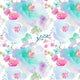 Indy Bloom Fabric - Watercolour Floral - Punchy Blues 56