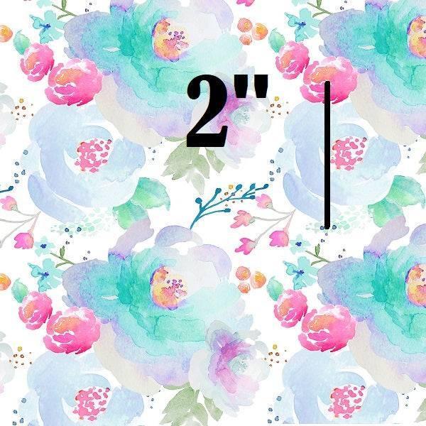 Indy Bloom Fabric Watercolour Floral Punchy Blues 56 – Australian custom printed fabric pre-order | Fabric by Missy Rose