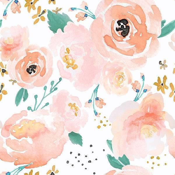 Indy Bloom Fabric Watercolour Floral Punchy Floral 55 – custom printed pre-order fabric Australia | Fabric by Missy Rose