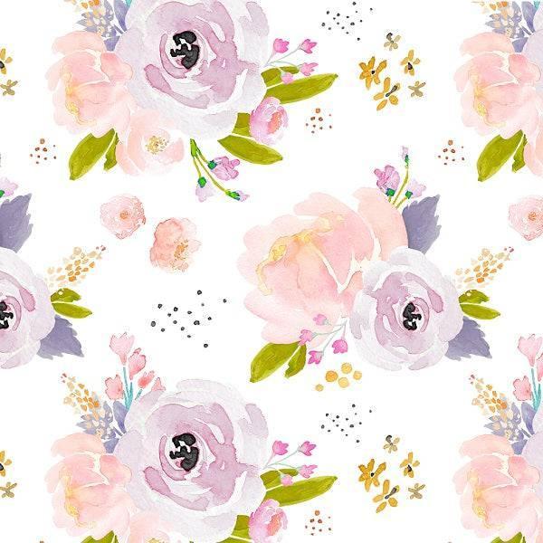 Indy Bloom Fabric Watercolour Floral Punchy Plum 20 – made-to-order custom fabric by the metre | Fabric by Missy Rose