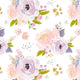 Indy Bloom Fabric - Watercolour Floral - Punchy Plum 20