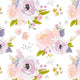 Indy Bloom Fabric - Watercolour Floral - Punchy Plum 20