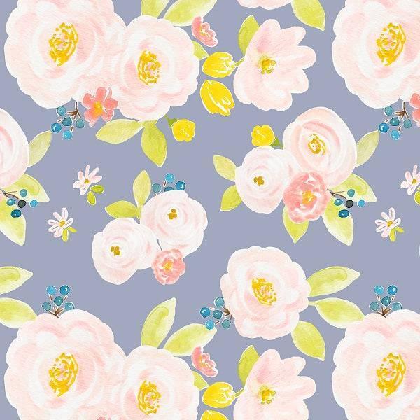 Indy Bloom Fabric Watercolour Floral Purple Berry 32 – made-to-order custom fabric by the metre | Fabric by Missy Rose