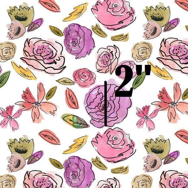 Indy Bloom Fabric Watercolour Floral Purple Doodle Floral 42 – pre-order designer fabric Australia | Fabric by Missy Rose