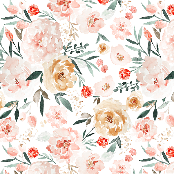 Indy Bloom Fabric Watercolour Floral Skye 38 – pre-order designer fabric Australia | Fabric by Missy Rose