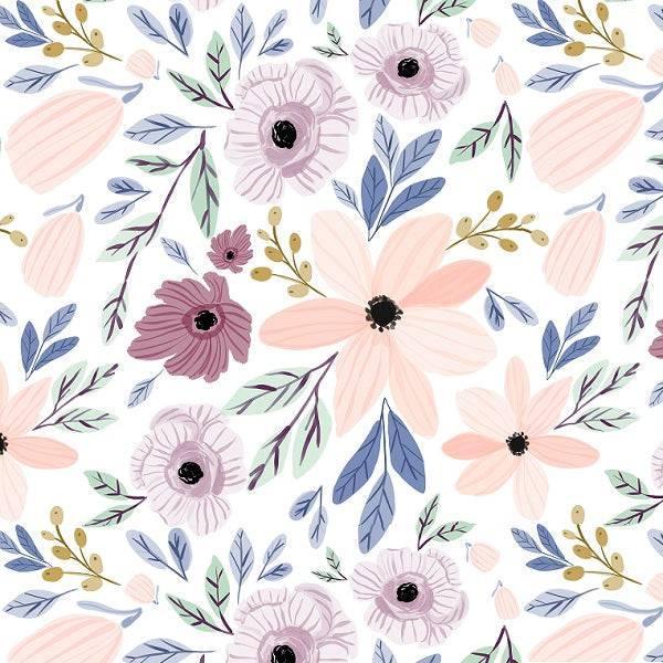 Indy Bloom Fabric Watercolour Floral Sugar Poppy 35 – pre-order designer fabric Australia | Fabric by Missy Rose