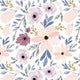 Indy Bloom Fabric - Watercolour Floral - Sugar Poppy 35