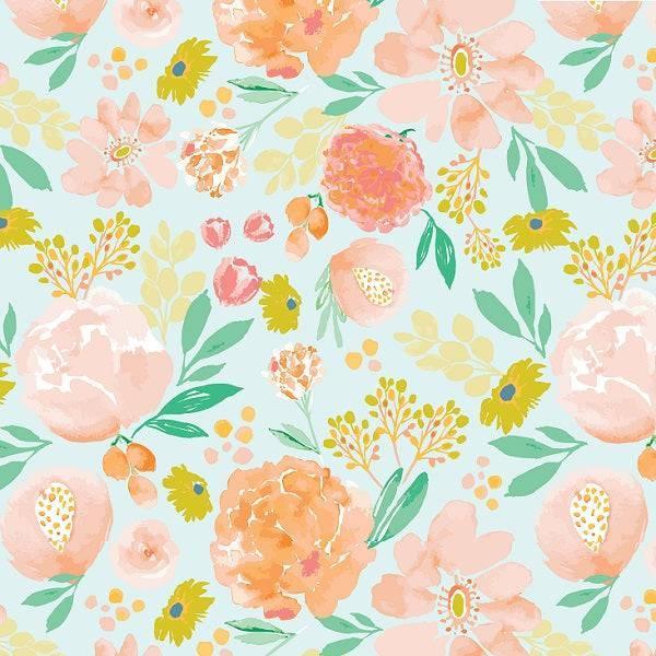 Indy Bloom Fabric Watercolour Floral Summer Fling 76 – Australian custom printed fabric pre-order | Fabric by Missy Rose