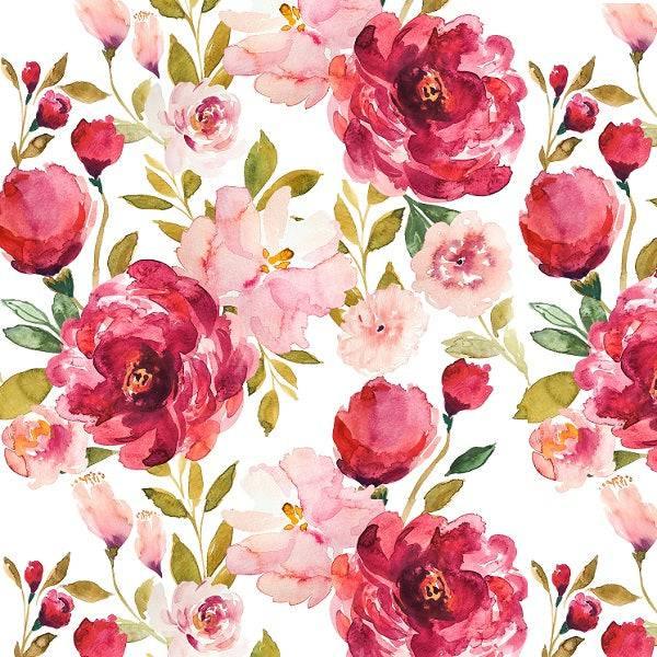 IB Watercolour Floral - Summers Eve 02 - Fabric by Missy Rose Pre-Order