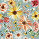 Indy Bloom Fabric - Watercolour Floral - Sunflower Parade Skye 107