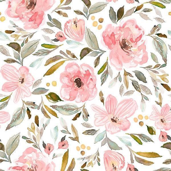 Indy Bloom Fabric Watercolour Floral Sweet Pea 22 – Australian custom printed fabric pre-order | Fabric by Missy Rose
