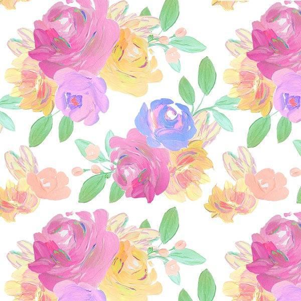 Indy Bloom Fabric Watercolour Floral Sweet Sugar 27 – Australian custom printed fabric pre-order | Fabric by Missy Rose