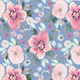 Indy Bloom Fabric - Watercolour Floral - Tiger Lily Periwinkle 71