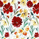 Indy Bloom Fabric - Watercolour Floral - White Ruby Fields 88