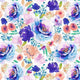 Indy Bloom Fabric - Watercolour Floral - White Ultra 93