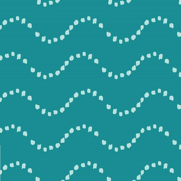 Indy Bloom Fabric Mermaid Lagoon Waves In Sea 03 – made-to-order custom fabric by the metre | Fabric by Missy Rose