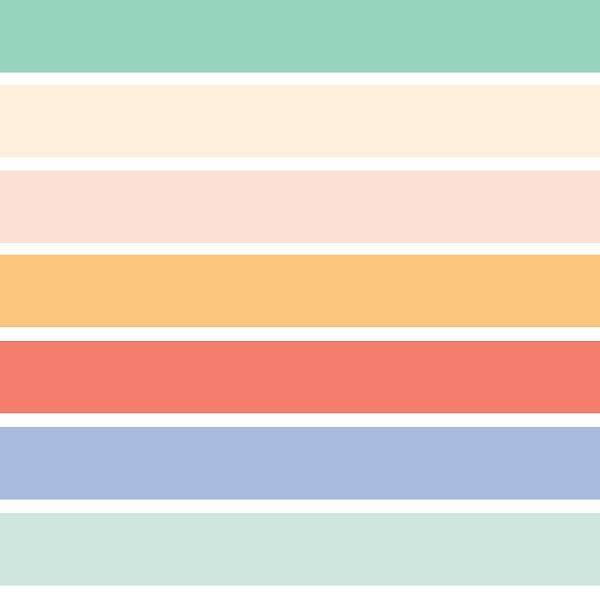 Retro Summer Rainbow Stripe 17 fabric – Australian custom printed fabric pre-order | Fabric by Missy Rose