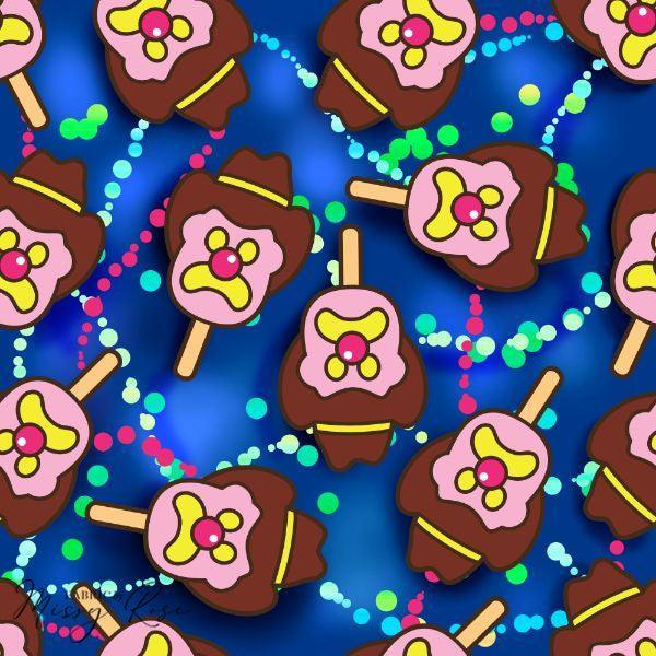 Unlimited Navy Ice Cream Fabric – pre-order designer fabric Australia | Fabric by Missy Rose