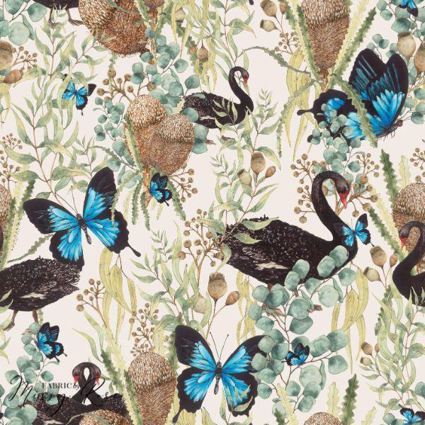 Unlimited Swan Fabric – premium custom printed fabric for sewing | Fabric by Missy Rose