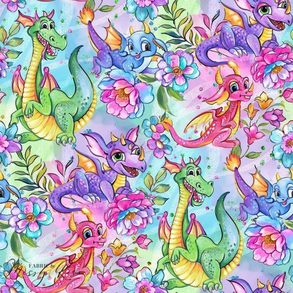 Unlimited Dragon Fabric – custom printed pre-order fabric Australia | Fabric by Missy Rose