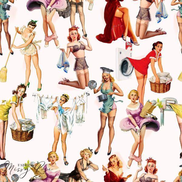 Unlimited Pinup Retro Fabric – made-to-order custom fabric by the metre | Fabric by Missy Rose
