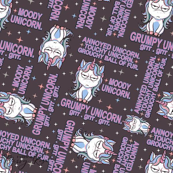 Unlimited Grumpy Unicorn Fabric – Australian custom printed fabric pre-order | Fabric by Missy Rose