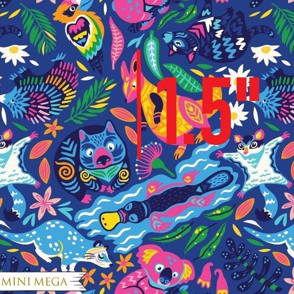 Unlimited Navy Australian Animals Fabric – Australian custom printed fabric pre-order | Fabric by Missy Rose